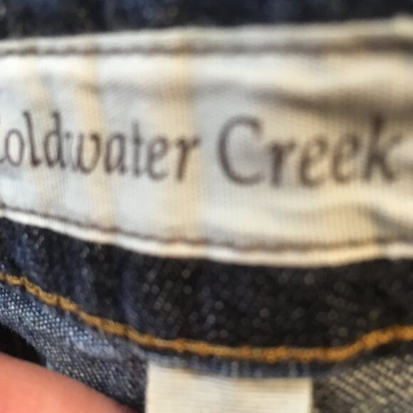 COLDWATER CREEK BLUE JEANS W/BLACK ROPE DESIGN ON SIDES. SZ. 14 - Picture 8 of 8